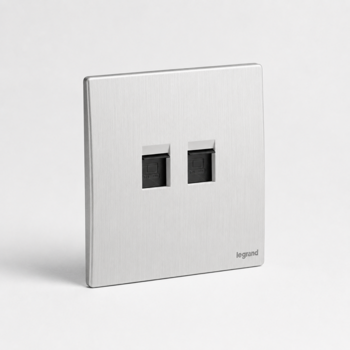 BS RJ 45 Double Socket